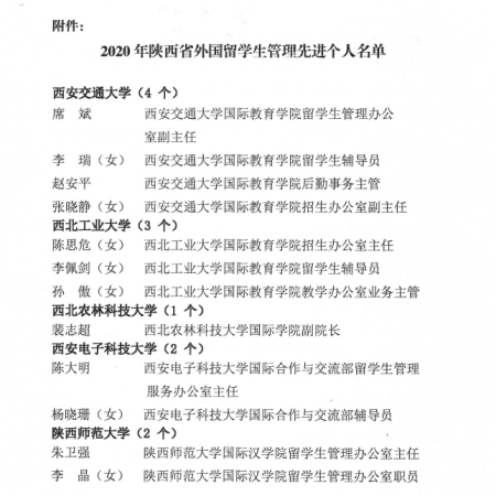 喜报！西安博爱国际学校校长助理王磊被授予“陕西省外国留学生管理先进个人”称号