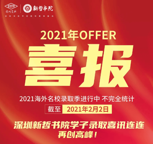 录取成果丨深圳新哲书院2021海外名校录取再创辉煌！
