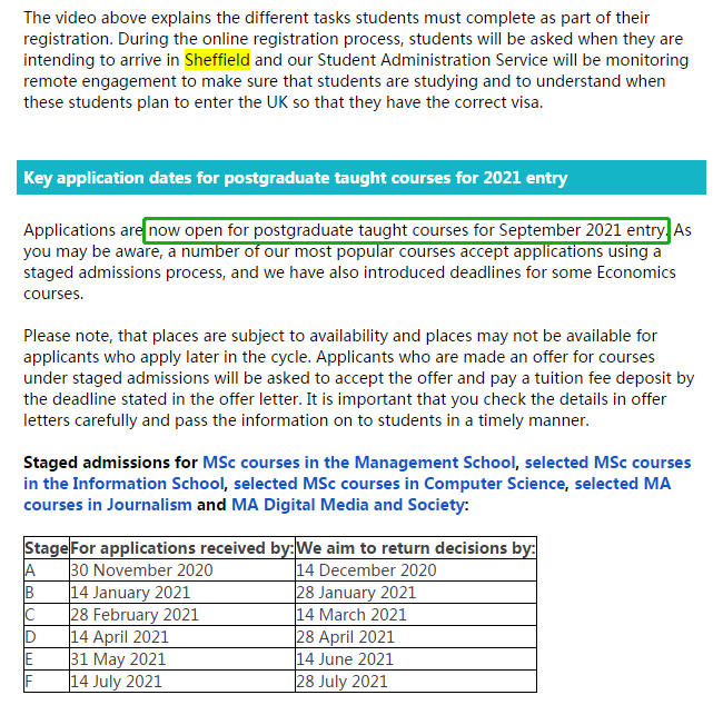 18所受欢迎英国大学2021年1月/9月申请动态更新!