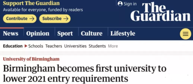 英国教育部发布2021大学学费新规，伯明翰大学降低入学录取要求！