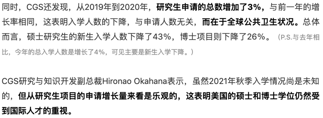 最新！美国硕士数据来了！入学率下降，申请量增加3%