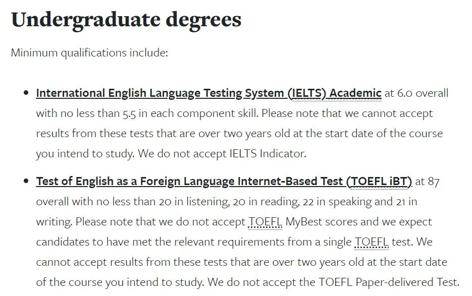 2022热门英国大学语言要求汇总!