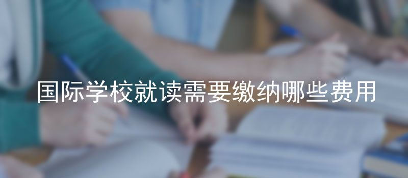 国际学校就读需要缴纳哪些费用?