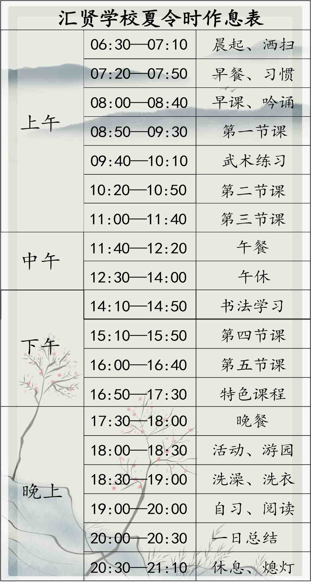 北京昌平区汇贤学校小学初中作息时间安排 _ 北京市昌平区汇贤学校