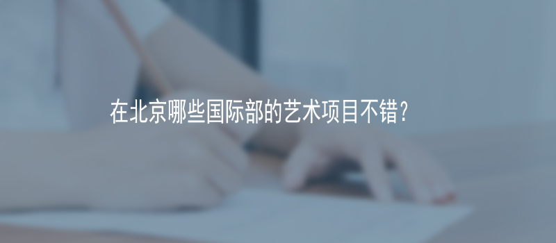 在北京哪些国际部的艺术项目不错?