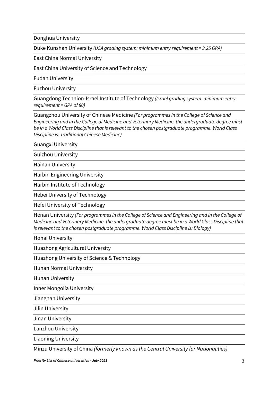 爱丁堡大学2022年中国院校录取清单