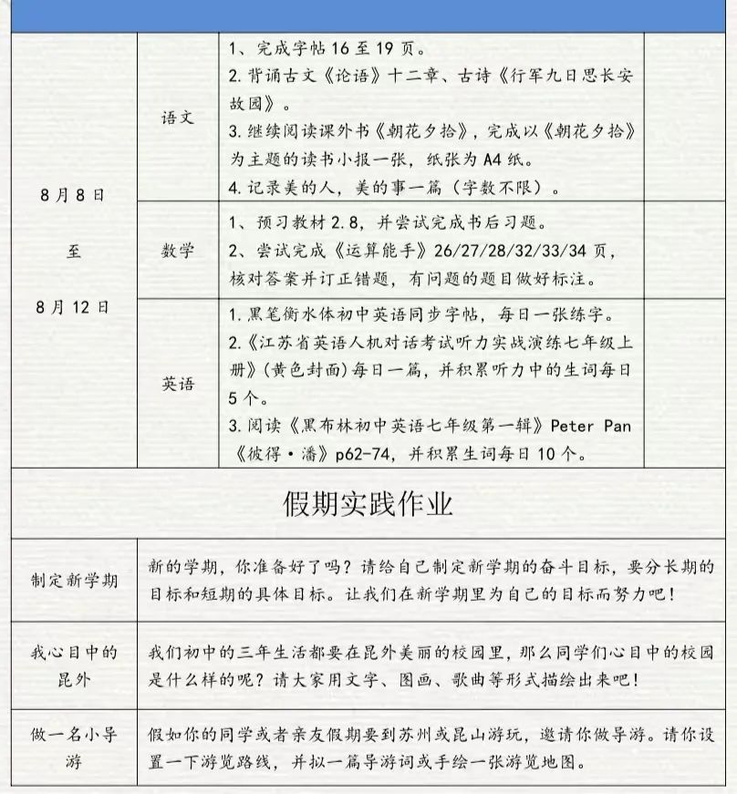 苏州外国语学校昆山校区新生指南                