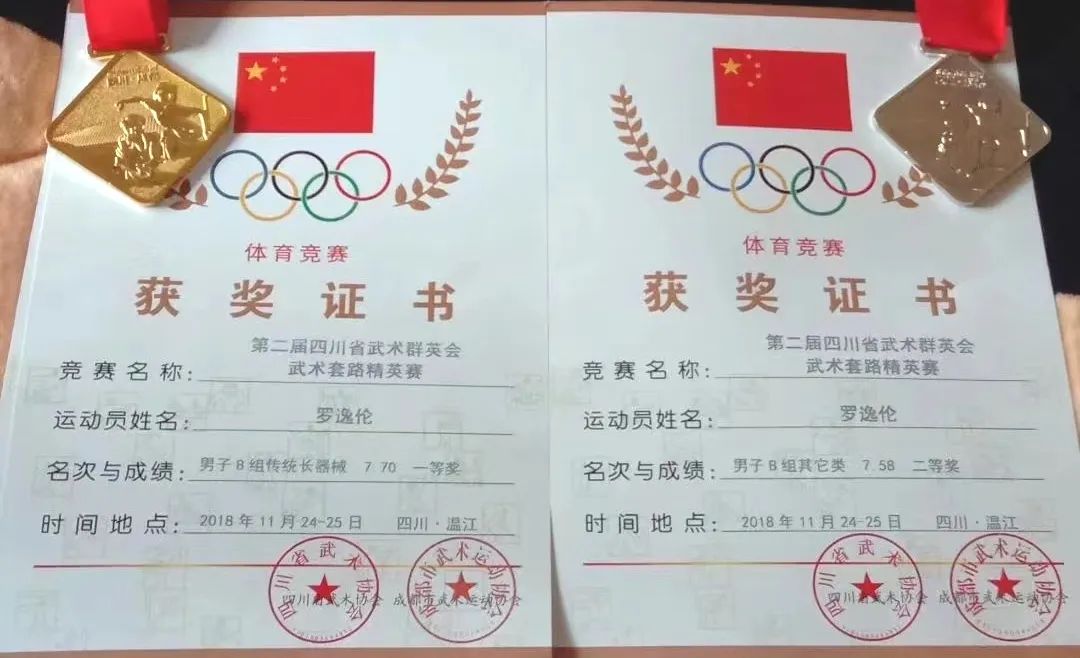 成都市实验外国语学校武术少年罗逸伦                