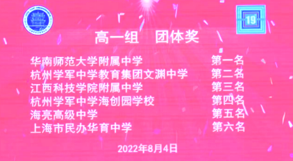 2022年“文山杯”中国东南地区数学夏令营之华附获奖喜报                