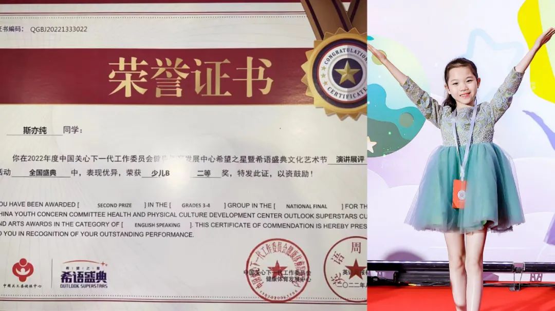 无锡市大桥实验学校学生在“2022年度希望之星暨希语盛典全国盛典”中取得佳绩                