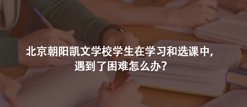 北京朝阳凯文学校学生在学习和选课中，遇到了困难怎么办?