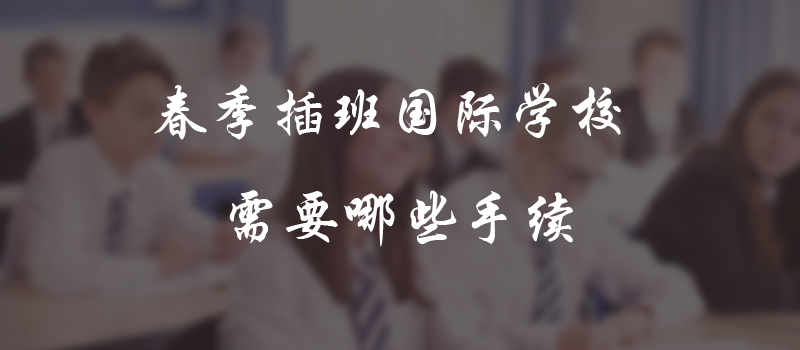 2023年国际学校春季插班生需要哪些手续办理?